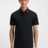 Logo-patch slim-fit polo shirt in stretch cotton