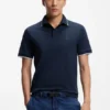 Logo-patch slim-fit polo shirt in stretch cotton