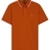 Logo-patch slim-fit polo shirt in stretch cotton