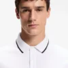 Logo-patch slim-fit polo shirt in stretch cotton