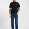 Logo-patch slim-fit polo shirt in stretch cotton