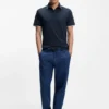 Logo-patch slim-fit polo shirt in stretch cotton