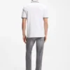 Logo-patch slim-fit polo shirt in stretch cotton