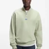 Logo-patch sweatshirt in cotton terry
