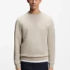 Logo-patch sweatshirt in cotton terry
