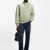 Logo-patch sweatshirt in cotton terry