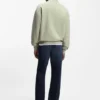 Logo-patch sweatshirt in cotton terry