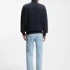 Logo-patch sweatshirt in cotton terry