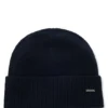 Logo-plaque beanie hat in cashmere