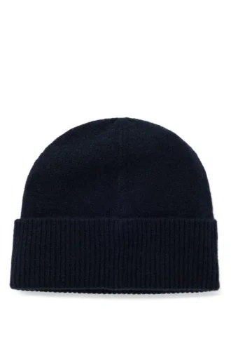 Logo-plaque beanie hat in cashmere