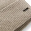 Logo-plaque beanie hat in cashmere
