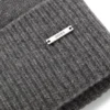 Logo-plaque beanie hat in cashmere