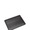 Logo-print card holder in leather