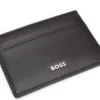 Logo-print card holder in leather
