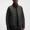 Logo-print gilet with water-repellent finish