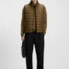 Logo-print gilet with water-repellent finish