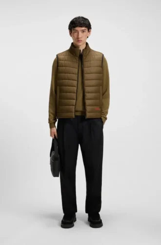 Logo-print gilet with water-repellent finish