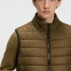 Logo-print gilet with water-repellent finish