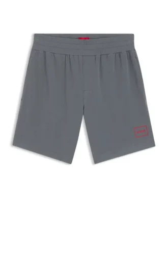 Logo-print loungewear shorts in stretch cotton