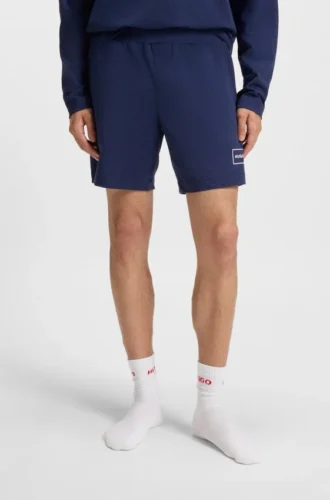 Logo-print loungewear shorts in stretch cotton