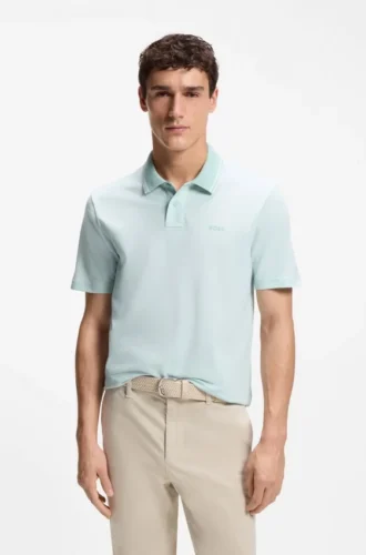Logo-print polo shirt in cotton piqué