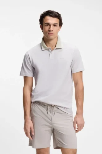 Logo-print polo shirt in cotton piqué