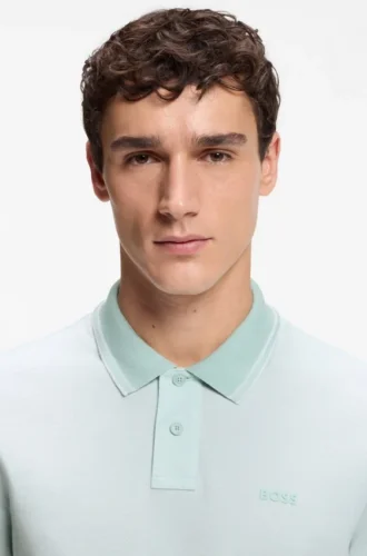 Logo-print polo shirt in cotton piqué