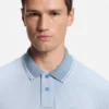 Logo-print polo shirt in cotton piqué