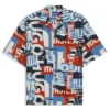 Logo-print relaxed-fit shirt in cotton poplin