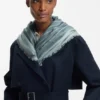 Logo-print scarf in voile