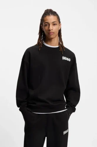 Logo-print sweatshirt in cotton terry