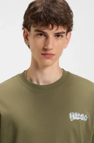 Logo-print T-shirt in cotton jersey