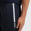 Logo-print tracksuit bottoms in cotton terry
