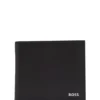 Logo-print wallet in leather