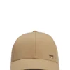 Logo-trim cap in cotton twill