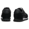 Logo-trim sneakers with faux-leather details