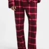 Logo-waistband pyjama bottoms in checked cotton