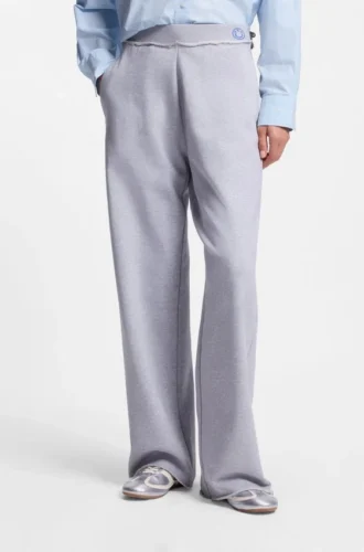 Logo-waistband tracksuit bottoms in cotton terry