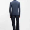 Long-sleeved polo shirt in interlock cotton with logo