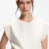 Loose-fit sweatshirt with V-cut hemline
