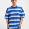 Loose-fit T-shirt in cotton with block stripes
