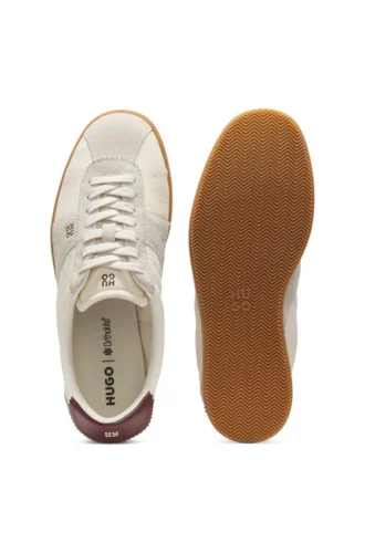 Low-top sneakers with suede trims