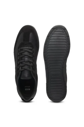 Low-top trainers with monogram jacquard
