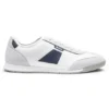 Low-top trainers with structured trims
