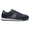 Low-top trainers with structured trims