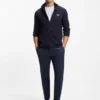Low-top trainers with structured trims