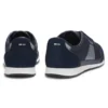 Low-top trainers with structured trims