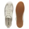 Low-top trainers with suede and leather