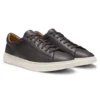 Low-top trainers with woven and grained effects