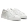 Low-top trainers with woven and grained effects